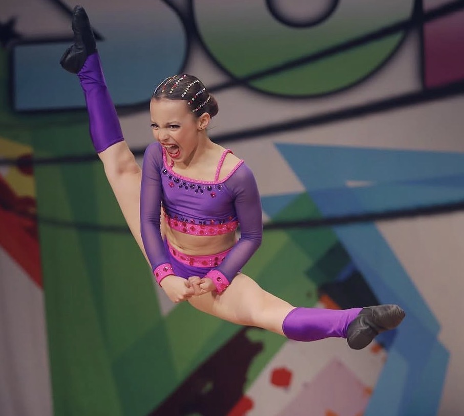 Bianca Papa performing a dance leap