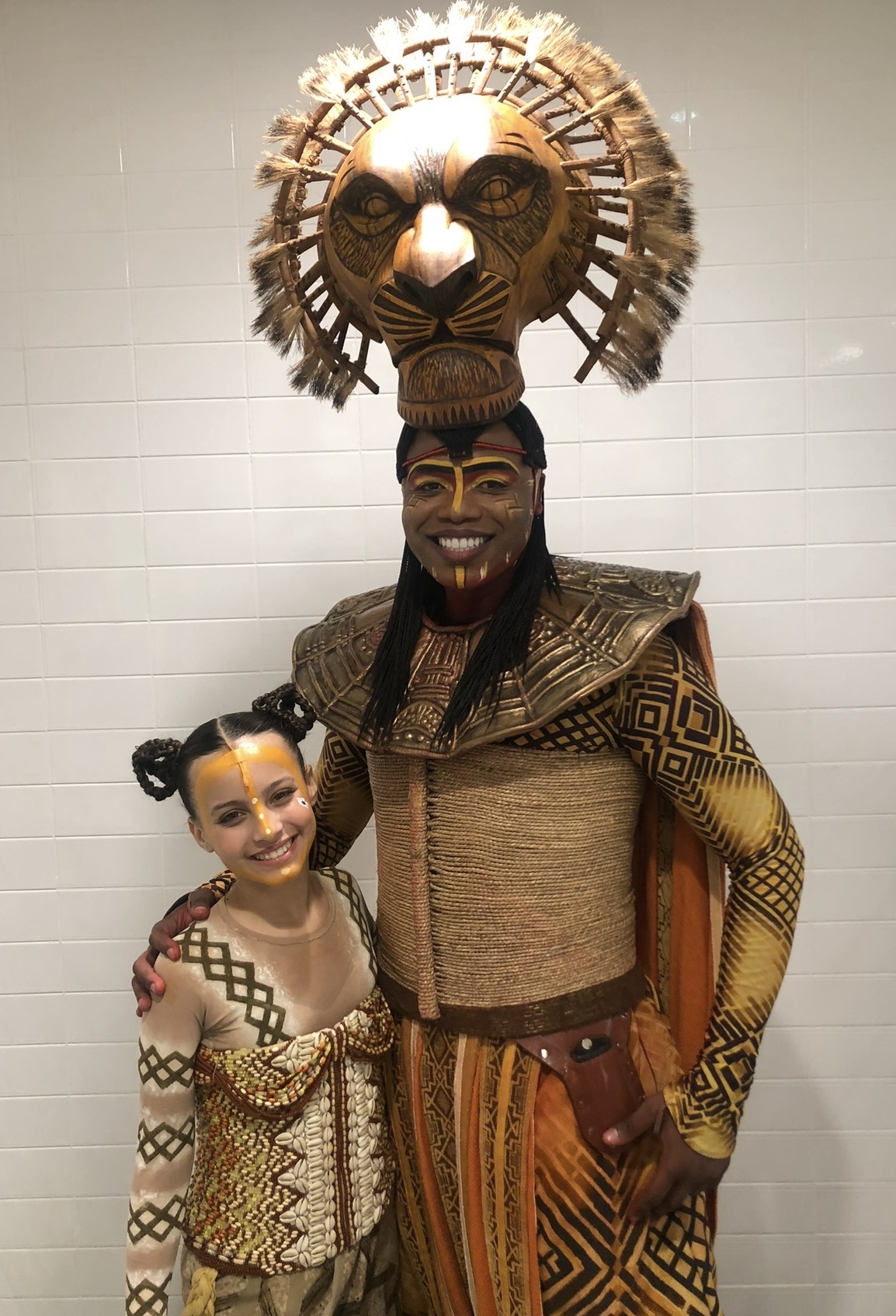 Bianca Papa backstage at The Lion King